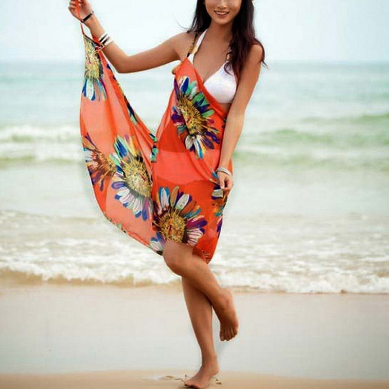 Women Halter Sling Open-Back Beach Dress – Ishka