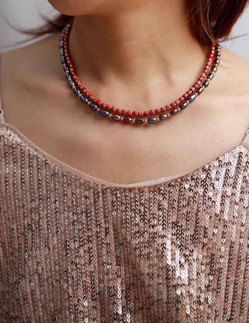 Get Multicoloured Beaded Pastel Collar Necklace at ₹ 1500 | LBB Shop