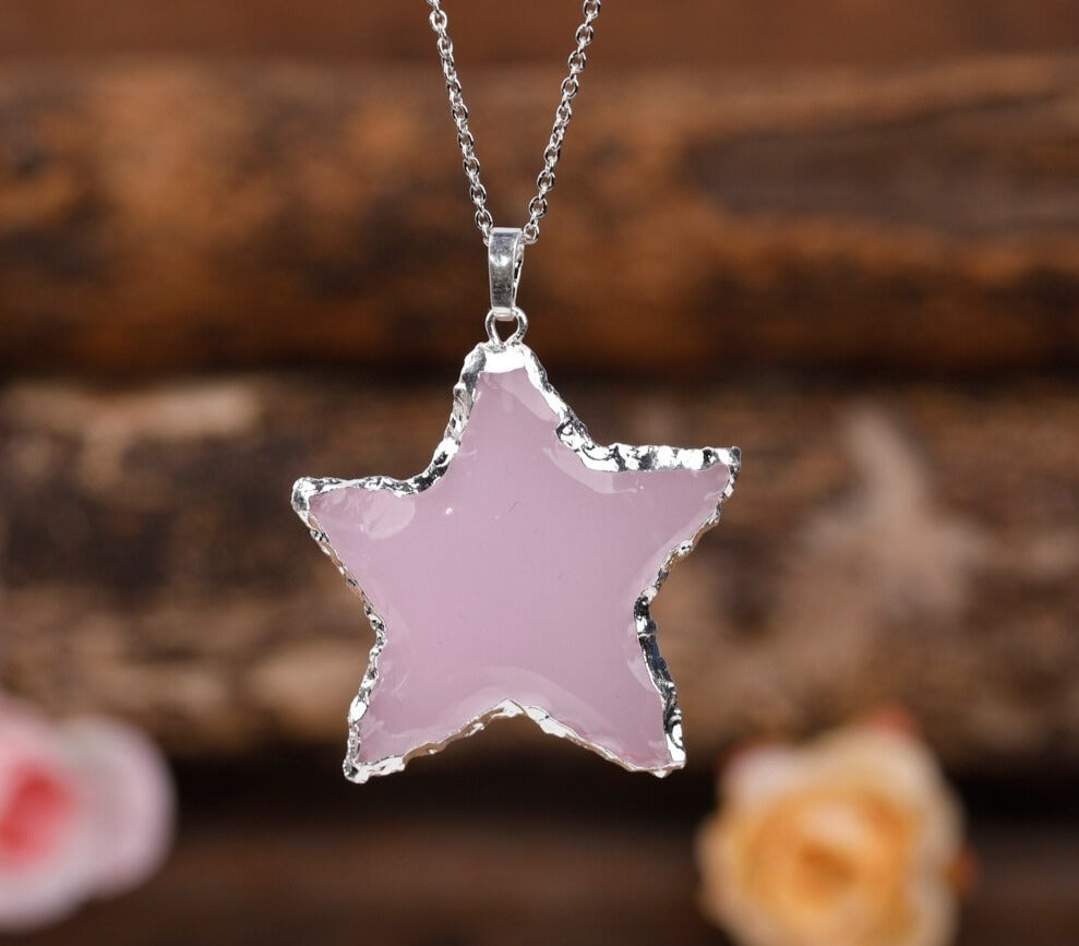 Buy Luxury Moon with Pink Star Necklace online from little charms
