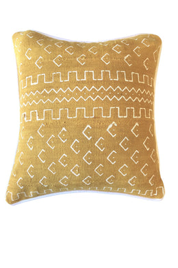 Authentic Gold Mudcloth Cushion